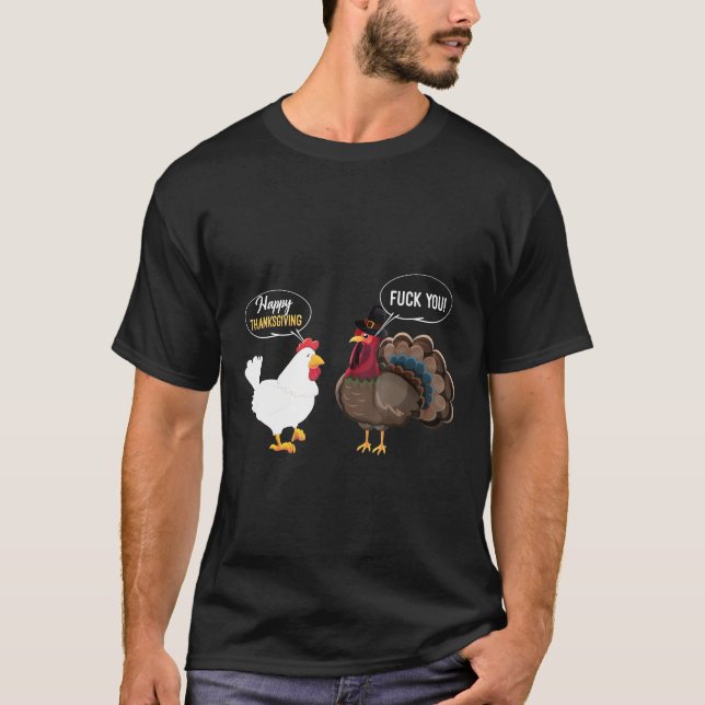 Camiseta Divertido regalo de traje de acción de Gracias Tur (Anverso)