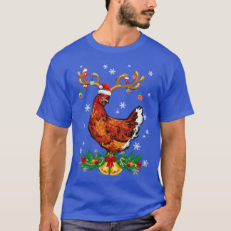 Camiseta Divertido reno de pollo Ornamenta Santa Chris