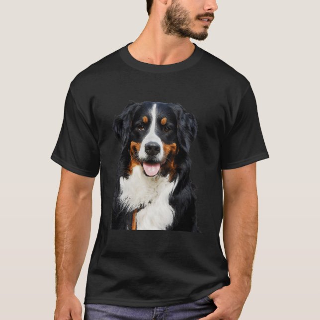 Camiseta Divertido Retrato De Perro De Montaña Bernés Para  (Anverso)