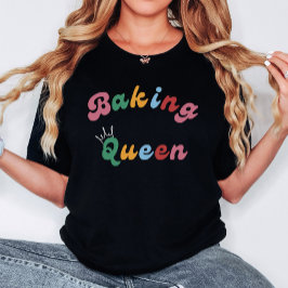 Camiseta Divertido Retro Baking Queen Royal Wommes
