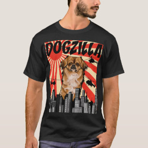 Camiseta Divertido retro japonés Dogzilla Pekingese Pullove