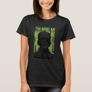 Camiseta Divertido Retro Me Haces Sentir Vivo Frankenstein