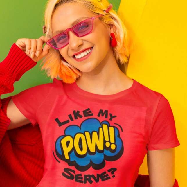 Camiseta Divertido retro pop arte canalero (She's got the power!)