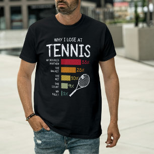 Camiseta Divertido Retro Tenis – “Por qué pierdo al tenis”