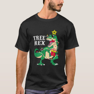 Camiseta Divertido Rex De Árbol Con Navidades Enfoca A Dino