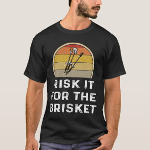 Camiseta Divertido Riesgo Para El Tabaquismo De Brisket Gri