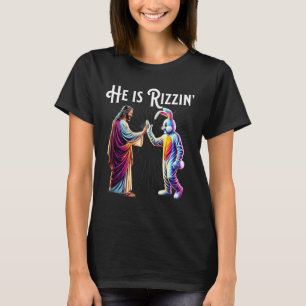 Camiseta Divertido Rizz Él Está Rizzin Jesús Alto Cinco Pas