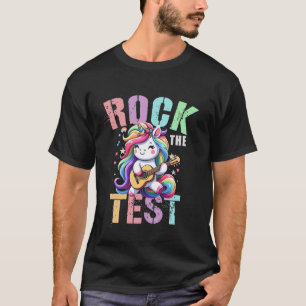 Camiseta Divertido ROCK THE TEST Modo Activado Profesor de