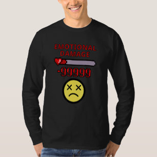 Camiseta Divertido Rollo De Memes Para El Daño Emocional