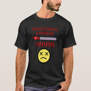 Camiseta Divertido Rollo De Memes Para El Daño Emocional