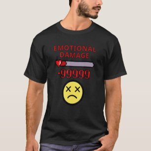 Camiseta Divertido Rollo De Memes Para El Daño Emocional