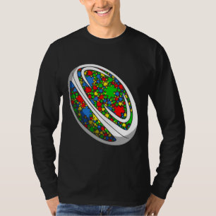 Camiseta Divertido rompecabezas Rugby Autism Awareness Homb
