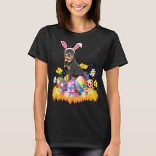 Camiseta Divertido Rottweiler de Huevo de Pascua Domingo de