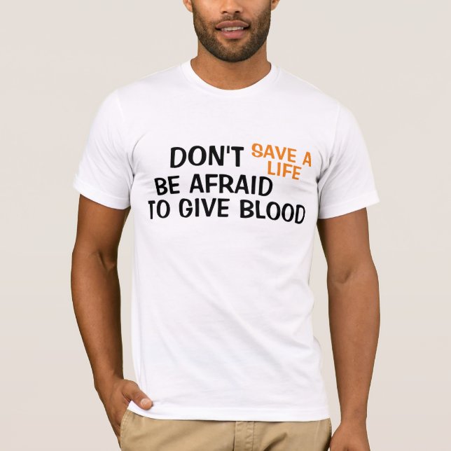 Camiseta divertido salvar una vida dar sangre divertida dis (Anverso)