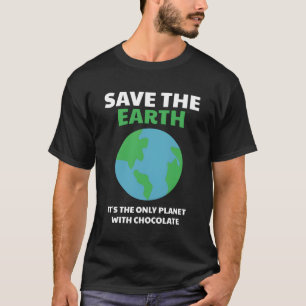 Camiseta Divertido Salve A La Tierra Solamente Planeta Con