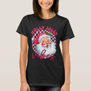 Camiseta Divertido Santa Claus Navideño Groovy Mujeres