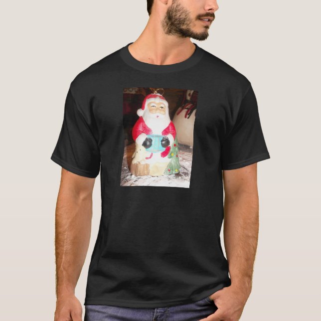 Camiseta Divertido Santa con la impresión de arte de nieve (Anverso)