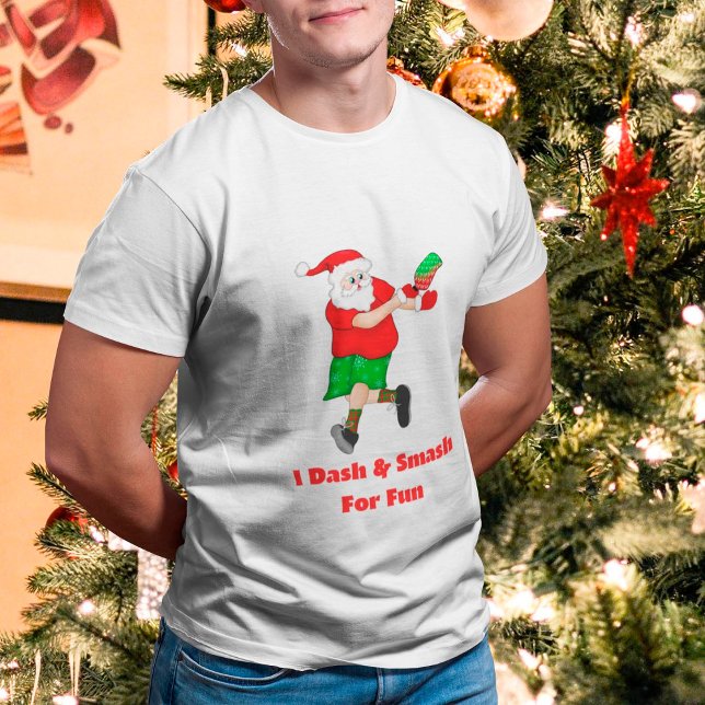 Camiseta Divertido Santa Jugando Pelota De Pickleball Yo Da (Subido por el creador)