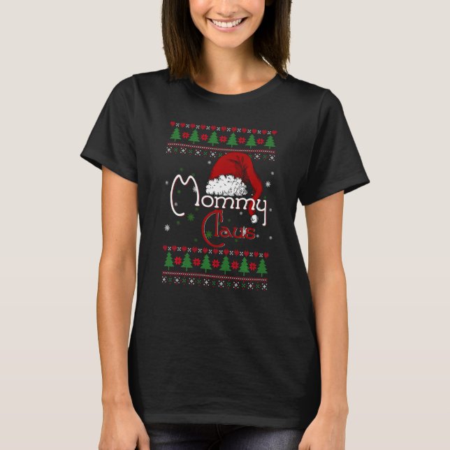 Camiseta Divertido Santa Mamá Claus Feo Navidad Pareo Fa (Anverso)