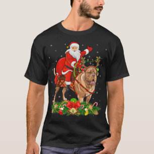 Camiseta Divertido Santa Riding English Mastiff C