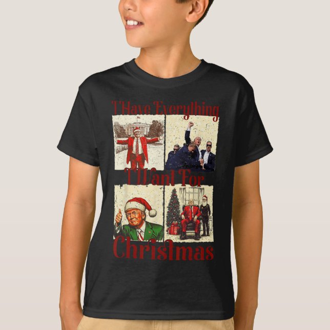 Camiseta Divertido Santa Trump Tengo Todo Lo Que Quiero Par (Anverso)