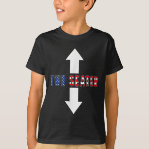 Camiseta Divertido Sarcástico Dos Asientos 4 De Julio Ameri