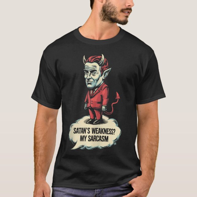 Camiseta Divertido Satanás Chistes Religioso Jesús Cristian (Anverso)