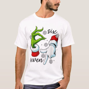 Camiseta Divertido Seis Siete 67 Meme 6 7 Elfo De Navidad M