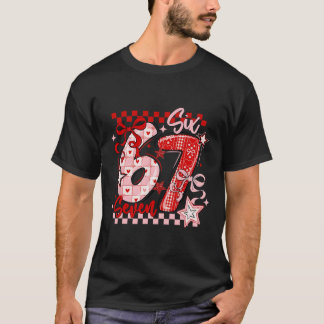 Camiseta Divertido Seis Siete 6 7 Meme Día de San Valentín 