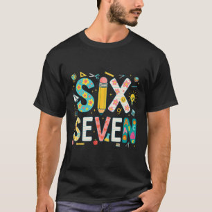 Camiseta Divertido Seis Siete 6 7 Meme Diseño de Profesor p