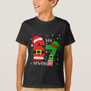 Camiseta Divertido Seis Siete 6 7 Meme Navidad 67 Número Xm