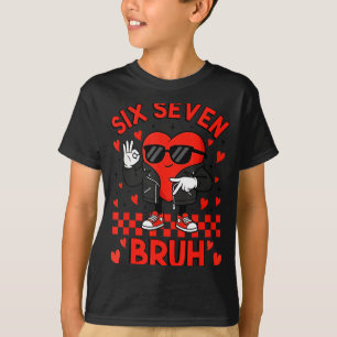 Camiseta Divertido Seis Siete Bruh 6 7 Meme San Valentín Co