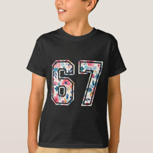 Camiseta Divertido Seis Siete Floral 67 Meme Gen Alpha jerg