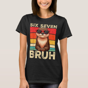 Camiseta Divertido Seis Siete Hermano 6 7 Nutria Meme Niños