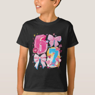 Camiseta Divertido Seis Siete San Valentín Coqueta Lazo Ele