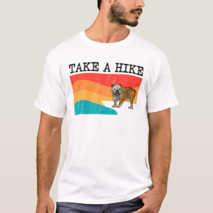Camiseta Divertido Senderismo De Bulldog