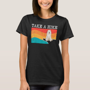 Camiseta Divertido Senderismo Gráfico Samoyed