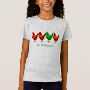 Camiseta Divertido ser el pollo extranjero marciano verde