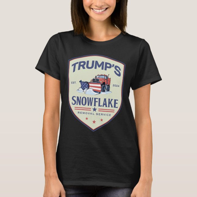 Camiseta Divertido servicio de remoción de copos de nieve T (Anverso)