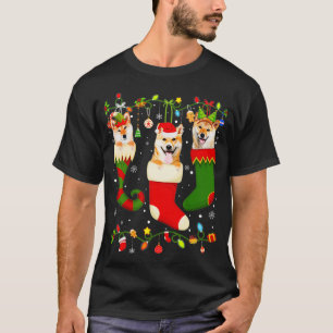Camiseta Divertido Shiba Inu Navidades en reserva encienden
