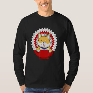 Camiseta Divertido Shiba Inu Uni Tazón Rojo Tazón Tonga fue