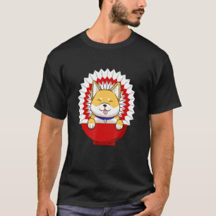 Camiseta Divertido Shiba Inu Uni Tazón Rojo Tazón Tonga fue