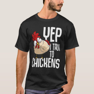 Camiseta Divertido Sí Hablo Con Pollos Regalo Fresco Animal
