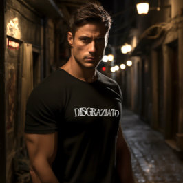 Camiseta Divertido siciliano diciendo disgraziato negro