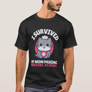 Camiseta Divertido Sobreviví Aprobando Enfermería Mamá Lind