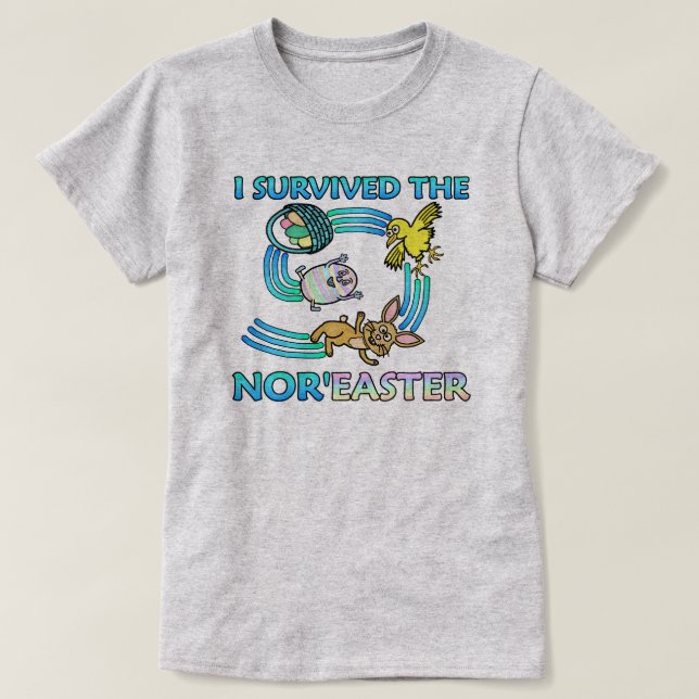 Camiseta Divertido sobreviví el humor lindo de Pascua del (Diseño del anverso)