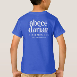 Camiseta Divertido socio abecedario del club desde ...