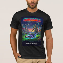 Camiseta Divertido Soldado Espacial Podando el Césped Tácti