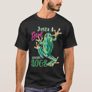 Camiseta Divertido sólo un Chica que ama a las ranas ricas