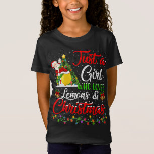 Camiseta Divertido Sólo Un Chica Que Ama A Los Lemones Y Na